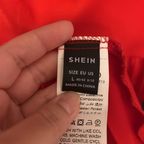 Red Satin SHEIN Dress - Picture 4 of 12